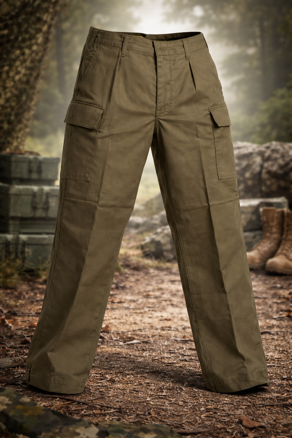 NEUWARE Original Bundeswehr Feldhose Oliv L Größe 60 Militärhose Hose Neu 90er Jahre