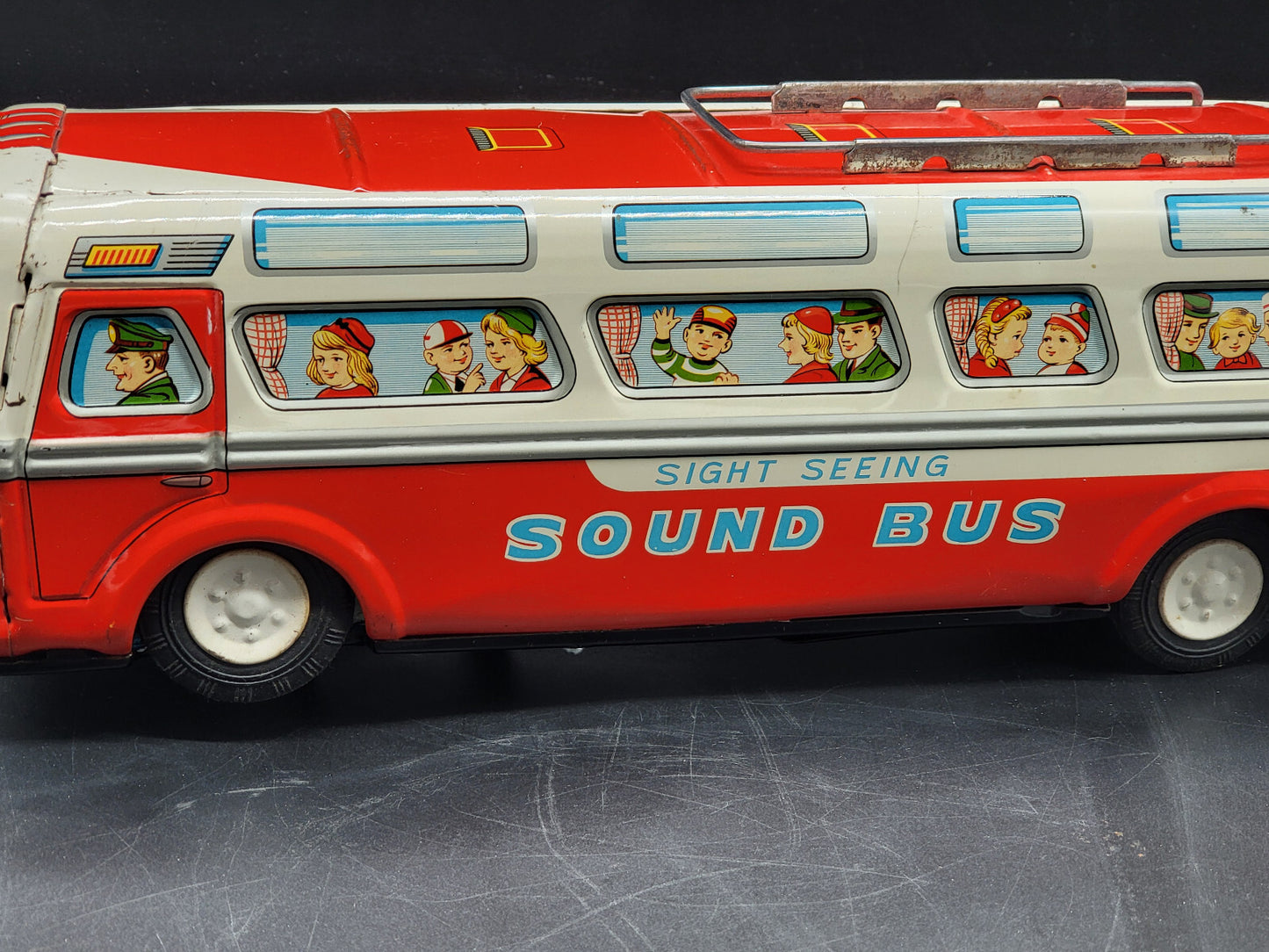 Vintage TM Masudaya Sound Bus – Japanisches Blechspielzeug aus den 60er Jahren