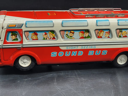 Vintage TM Masudaya Sound Bus – Japanisches Blechspielzeug aus den 60er Jahren